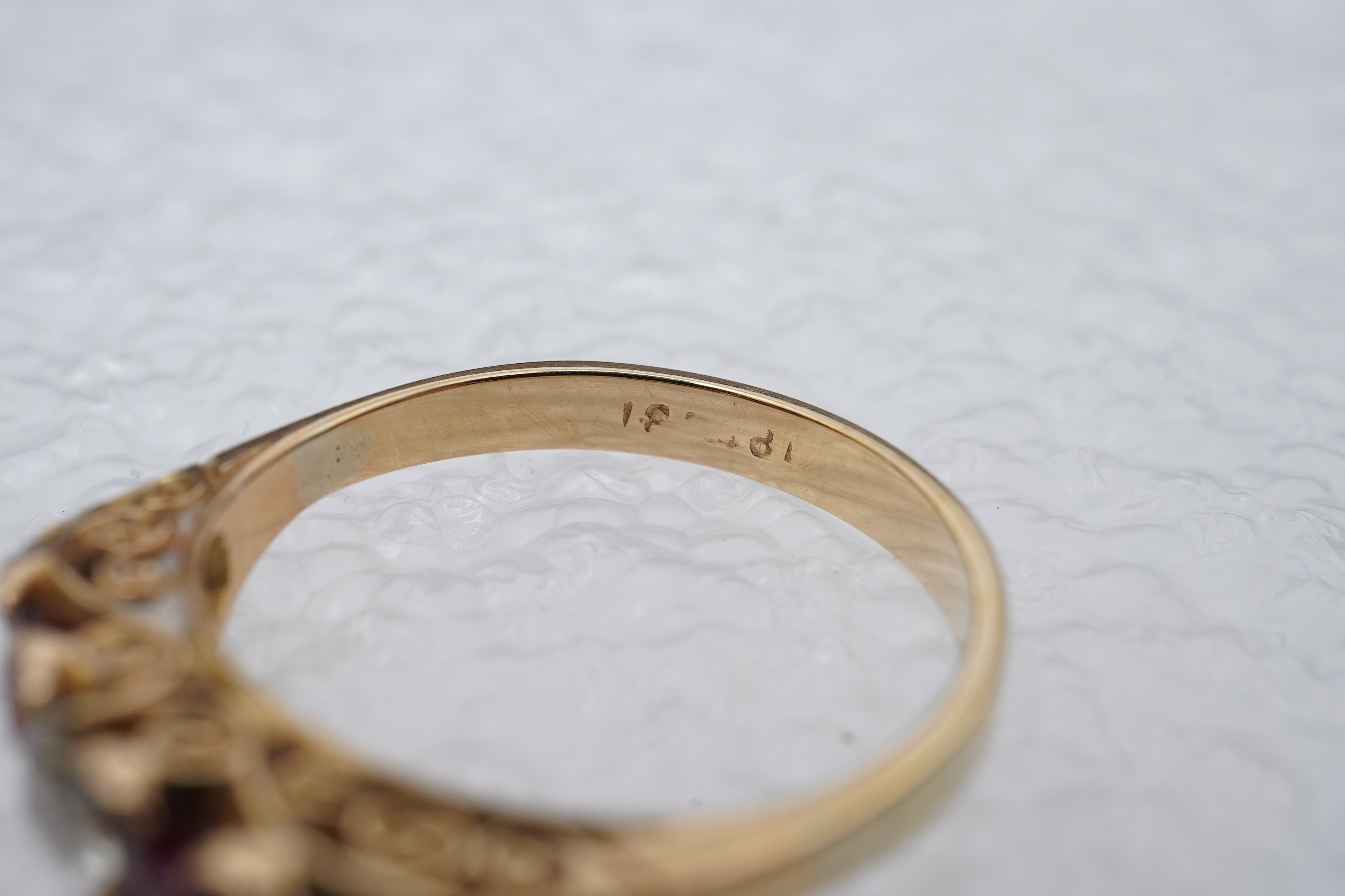 A ruby and diamond five-stone ring, early 20th century